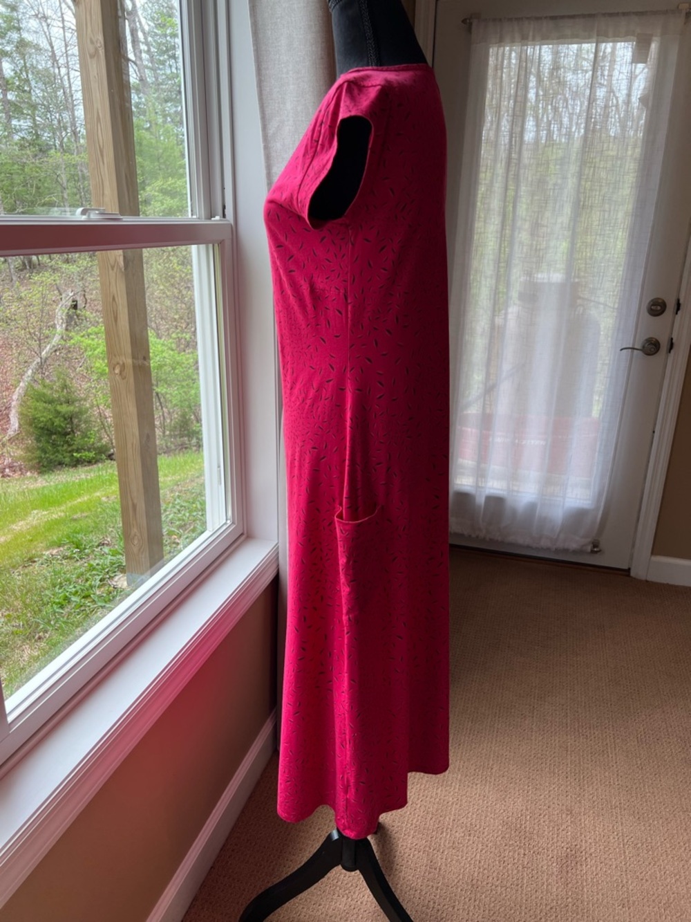Toad&Co Samba Muse Dress Organic Cotton - Large - Red - Picture 7 of 10